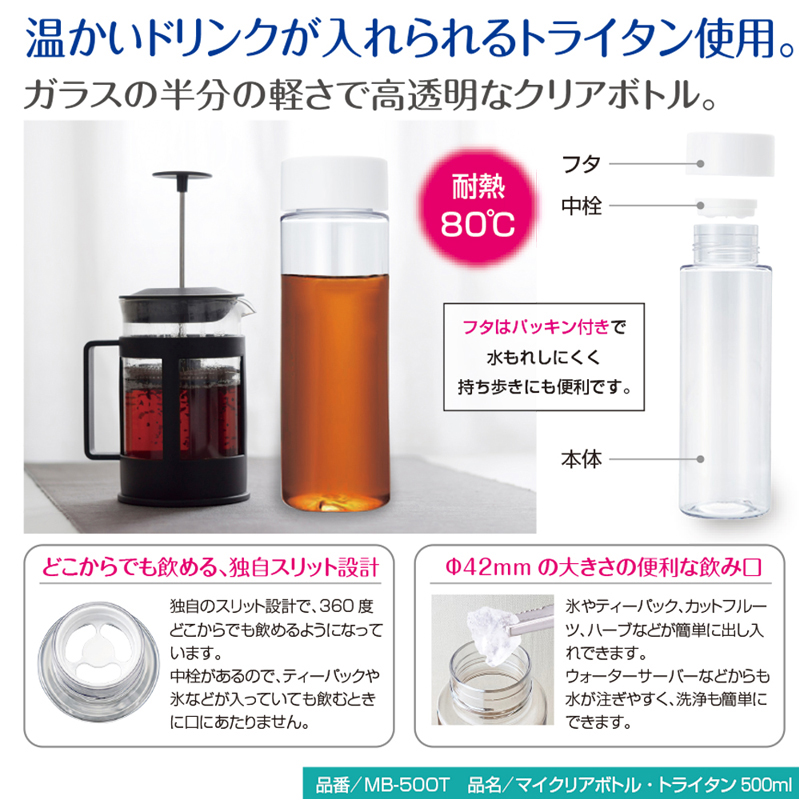 マイクリアボトル・トライタン500ml